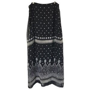 Vintage Clio Sheer‎ Boho Overlay Midi Skirt